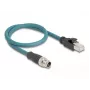 DeLOCK 60077 προσαρμογέας καλωδίου M12 RJ-45 μαύρο - τυρκουάζ (60077)