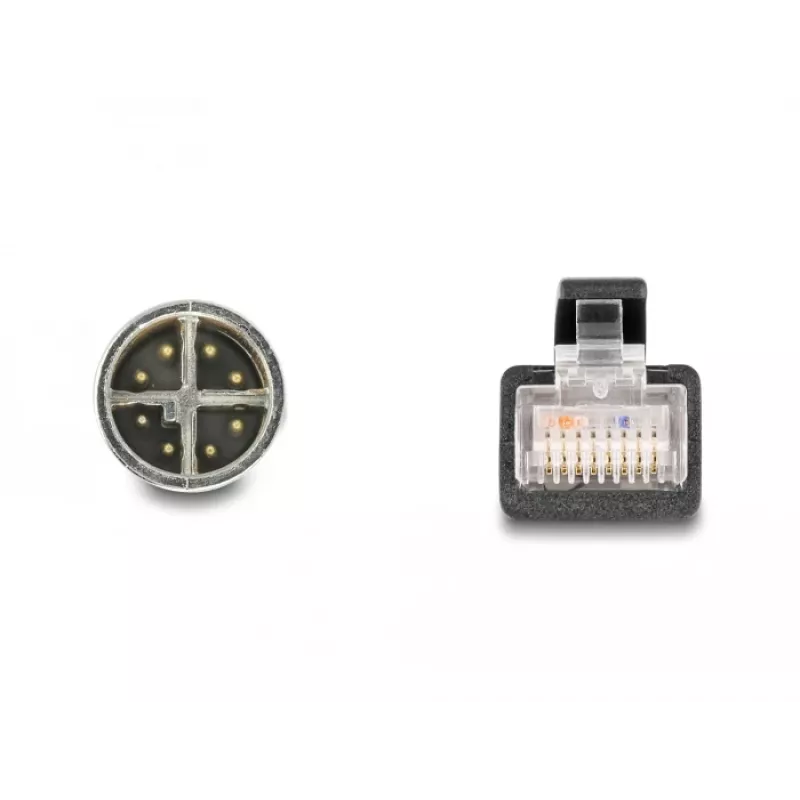DeLOCK 60077 προσαρμογέας καλωδίου M12 RJ-45 μαύρο - τυρκουάζ (60077)