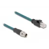 DeLOCK 60077 προσαρμογέας καλωδίου M12 RJ-45 μαύρο - τυρκουάζ (60077)