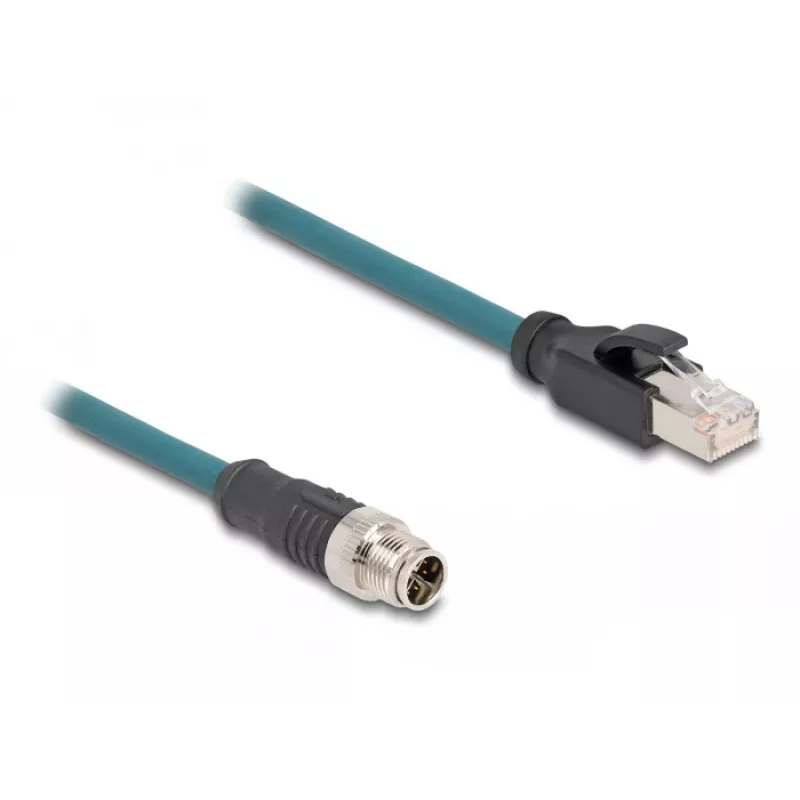 DeLOCK 60077 προσαρμογέας καλωδίου M12 RJ-45 μαύρο - τυρκουάζ (60077)