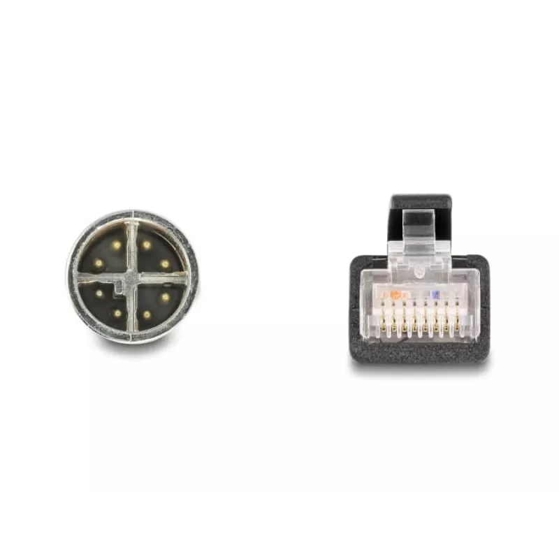 DeLOCK 60077 προσαρμογέας καλωδίου M12 RJ-45 μαύρο - τυρκουάζ (60077)