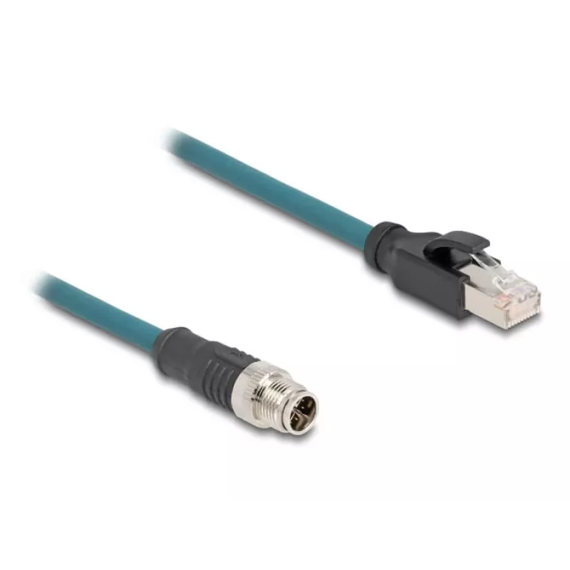 DeLOCK 60077 προσαρμογέας καλωδίου M12 RJ-45 μαύρο - τυρκουάζ (60077)
