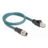 DeLOCK 60077 προσαρμογέας καλωδίου M12 RJ-45 μαύρο - τυρκουάζ (60077)