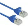 ROLINE Green - καλώδιο δικτύου - RJ-45 (M) σε RJ-45 (M) - 15 cm - 3,6 mm - U/FTP - CAT 6a - χωρίς αλογόνα, χυτό, προστασία γλωττίδας, λεπτοπολύκλωνος αγωγός - μπλε, Pantone 647C (21.44.3340)