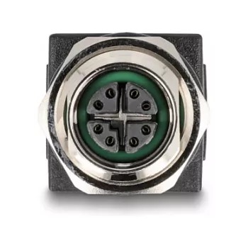 Delock Προσαρμογέας M12 X-coded 8 Pin υποδοχή θηλυκή σε υποδοχή θηλυκή RJ45 ευθύς