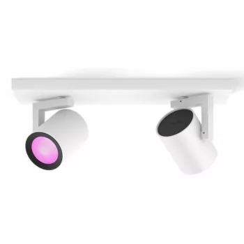 Philips Hue White&Col. Amb. Argenta Spot 2φλ. Λευκό 2x4,2W.