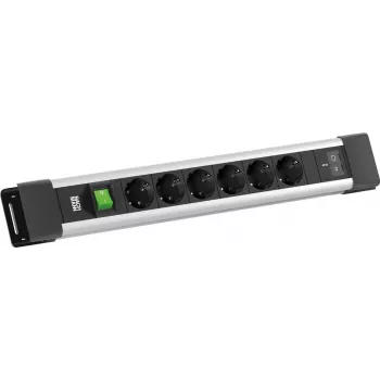 BACHMANN CONNECTUS 6xCEE7/3 1x διακόπτης, 1xUSB C/C 45W L=2,0m CEE7/7 γκρι (BM0022770)
