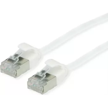 ROLINE Green - καλώδιο patch - RJ-45 (M) σε RJ-45 (M) - 30 cm - U/FTP - CAT 6a - χωρίς αλογόνα, χυτό, Snagless, συνεστραμμένο - λευκό (21.44.1699)