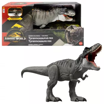 Jurassic World Rebirth Super Colossal Tyrannosaurus Rex φιγούρα δράσης, T-Rex παιχνίδι ταινίας δεινοσαύρων
