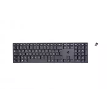 HP 450 προγραμματιζόμενο ασύρματο πληκτρολόγιο RF Wireless + USB AZERTY βελγικό μαύρο