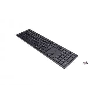 HP 450 προγραμματιζόμενο ασύρματο πληκτρολόγιο RF Wireless + USB AZERTY βελγικό μαύρο