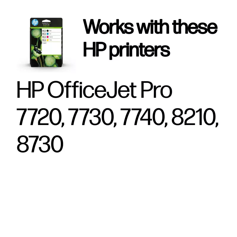 HP 953 4 τεμ. Μαύρο/Cyan/Magenta/Κίτρινο Original Μελάνια