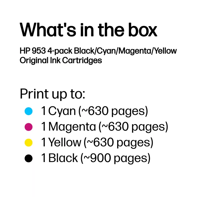 HP 953 4 τεμ. Μαύρο/Cyan/Magenta/Κίτρινο Original Μελάνια