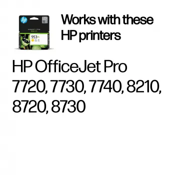 HP 953XL High Yield Κίτρινο Original Μελάνι, High, Κίτρινο, Χρωστική μελάνη, 18 ml, 1 τεμ., Ατομική συσκευασία