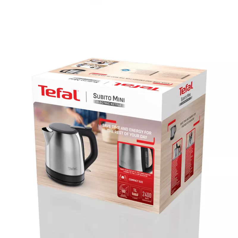 Tefal Subito Mini KO5S2DE0 βραστήρας 1 L 2400 W μαύρο, ανοξείδωτο ατσάλι