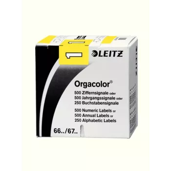 Leitz Orgacolor αυτοκόλλητη ετικέτα στρογγυλεμένο ορθογώνιο κίτρινο