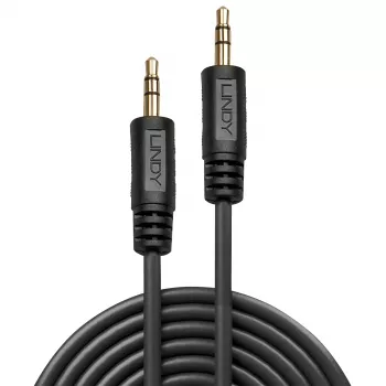 Lindy 20m Premium καλώδιο ήχου 3,5mm jack, 3,5mm, βύσμα αρσενικό, 3,5mm, βύσμα αρσενικό, 20 m, μαύρο