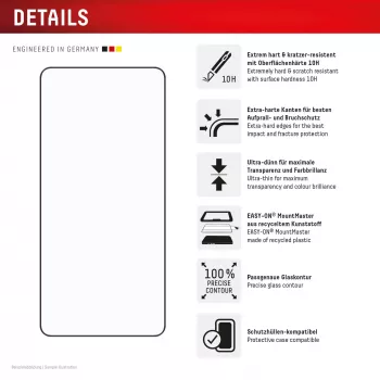 Displex Premium γυαλί προστασίας οθόνης (Full κάλυμμα, 10H) για Samsung S26, Full κάλυμμα