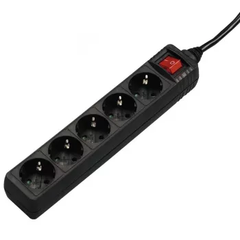 Hama 00137267 προέκταση ρεύματος 1,4 m 5 πρίζες AC εσωτερικού χώρου μαύρο