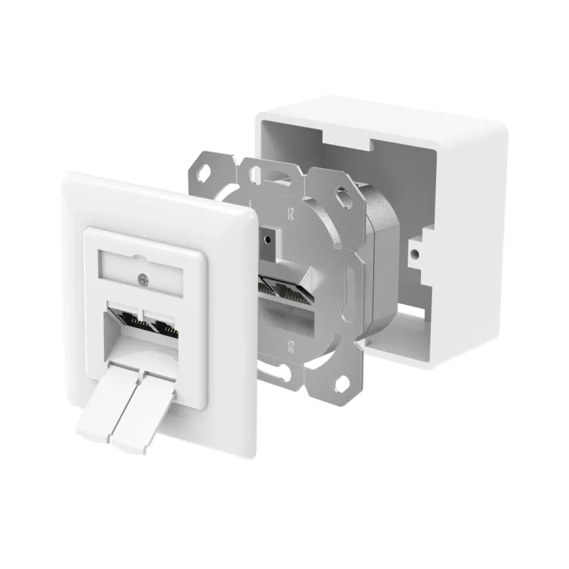 Hama 00300029 πρίζα δικτύου 2 x RJ-45 λευκό