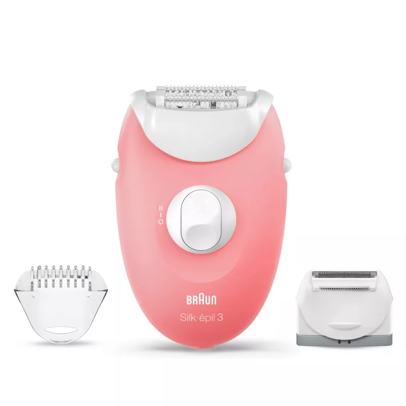Braun Silk-epil 3-277 αποτριχωτική συσκευή, λευκό/ροζ