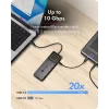 ICY BOX Spade Dock 4038, βάση σύνδεσης 7 σε 1 με οθόνη LCD και PD 100 W