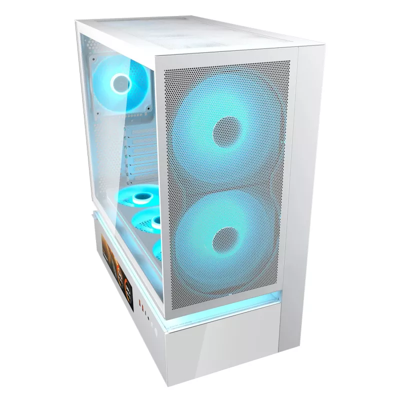 COUGAR Midi Tower Κουτί, CFV235 Vision, ARGB, LCD-Display, Mesh, λευκό