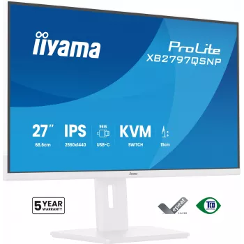 iiyama ProLite XB2797QSNP-W1 27 ίντσες IPS-LCD Οθόνη υπολογιστή 68,6 cm (27 ίντσες) 2560 x 1440 Pixel Quad HD λευκό