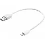 Sandberg MicroUSB Sync/Καλώδιο φόρτισης 0,2 m, 0,2 m, USB A, Micro-USB B, USB 2.0, Λευκό