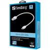 Sandberg MicroUSB Sync/Καλώδιο φόρτισης 0,2 m, 0,2 m, USB A, Micro-USB B, USB 2.0, Λευκό