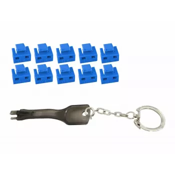 Microconnect MC-RJ45PORTBLOCK-B Φραγή θύρας RJ-45 Μπλε 10 τεμ.