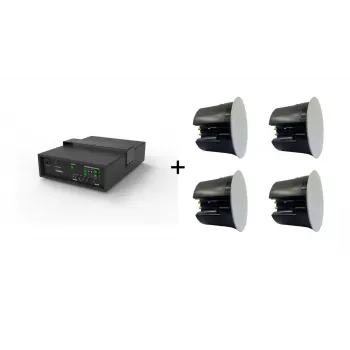 Vivolink Audiopack Subwoofer 6.5 + 4 x Premium 40W ηχεία οροφής (Προσφορά περιορισμένου bundle) Μαύρο Ενσύρματο 110 W