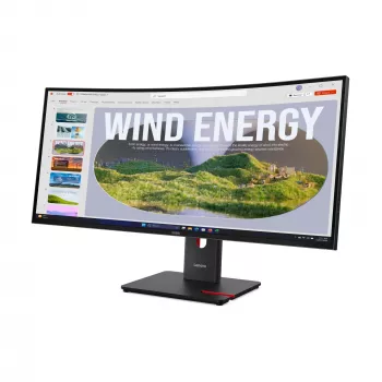 Lenovo ThinkVision T34WD-40 Οθόνη, 86,4 cm (34 ίντσες), 3440 x 1440 pixel, Wide Quad HD, LED, 6 ms, Μαύρο