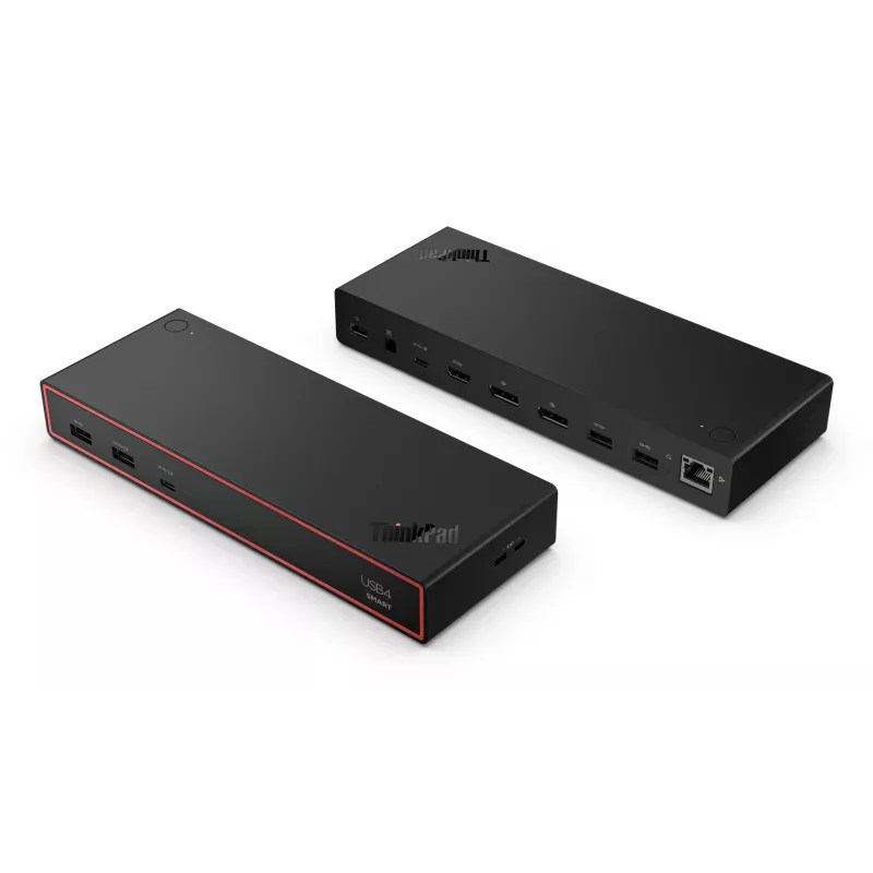 Lenovo ThinkPad USB4 Smart Dock 5500 με τροφοδοτικό 135W, Ενσύρματο, Μαύρο
