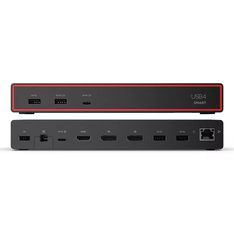 Lenovo ThinkPad USB4 Smart Dock 5500 με τροφοδοτικό 135W Ενσύρματο Μαύρο