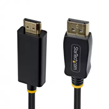 StarTech.com Καλώδιο προσαρμογέα DisplayPort σε HDMI 2m με ασφαλείς συνδέσεις, 4K 60Hz, HDR, Μονόδρομος μετατροπέας βίντεο DP σε HDMI, DP υπολογιστή σε οθόνη HDMI