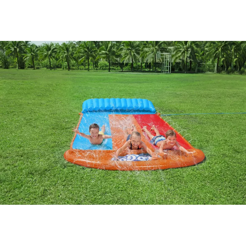 Bestway H2OGO! Τριπλή τσουλήθρα με Tsunami Splash Rampe 4,88 m