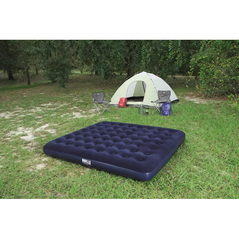 Bestway Flocked Airbed – King – 2,03 m x 1,83 m x 22 cm, Διπλό στρώμα