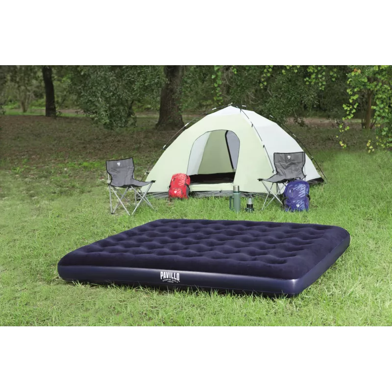 Bestway Flocked Airbed – King – 2,03 m x 1,83 m x 22 cm, Διπλό στρώμα