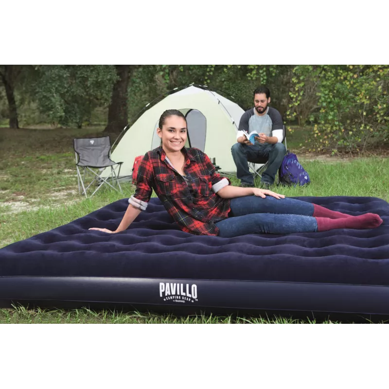 Bestway Flocked Airbed – King – 2,03 m x 1,83 m x 22 cm, Διπλό στρώμα