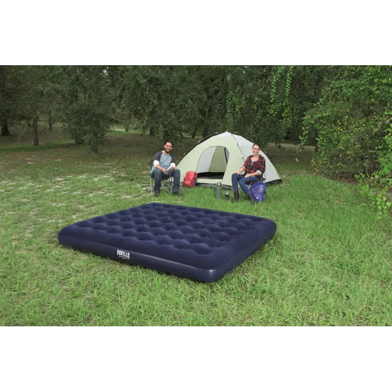 Bestway Flocked Airbed – King – 2,03 m x 1,83 m x 22 cm, Διπλό στρώμα