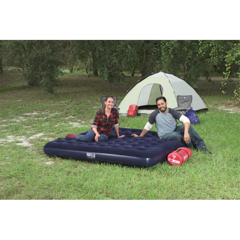 Bestway Flocked Airbed – King – 2,03 m x 1,83 m x 22 cm, Διπλό στρώμα