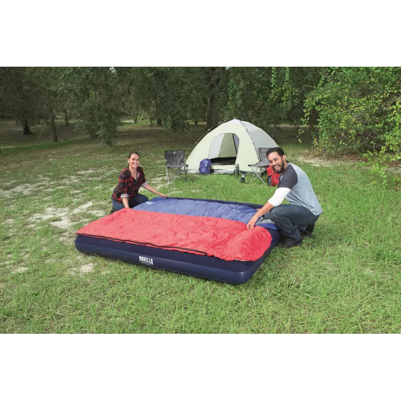 Bestway Flocked Airbed – King – 2,03 m x 1,83 m x 22 cm, Διπλό στρώμα