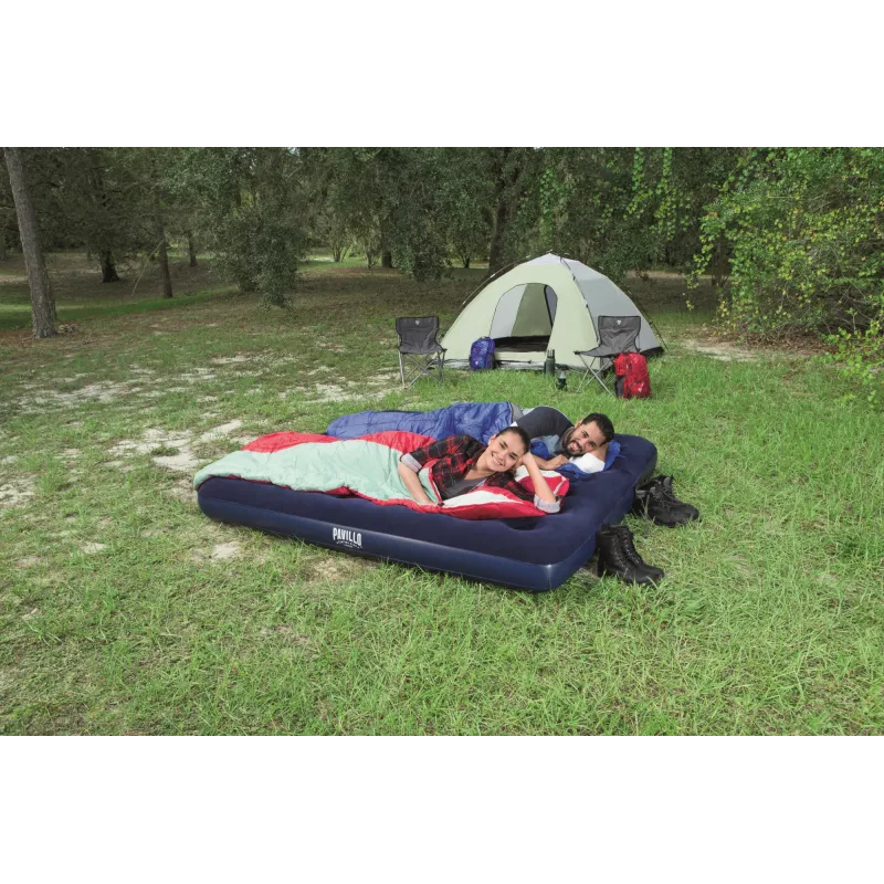 Bestway Flocked Airbed – King – 2,03 m x 1,83 m x 22 cm, Διπλό στρώμα