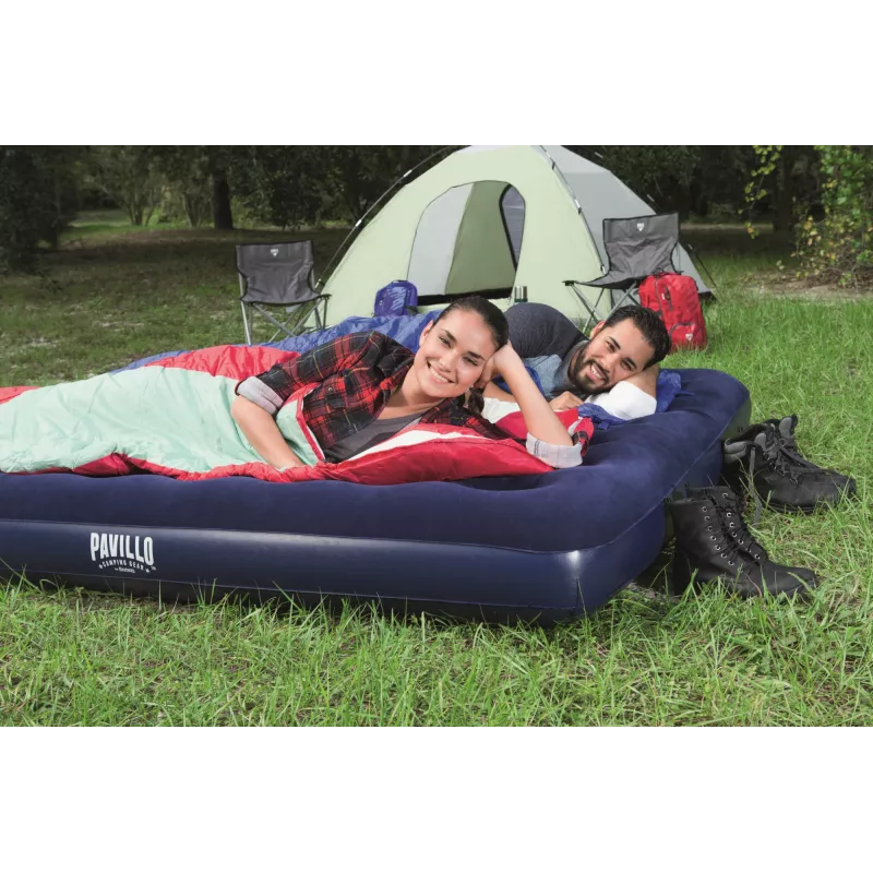 Bestway Flocked Airbed – King – 2,03 m x 1,83 m x 22 cm, Διπλό στρώμα