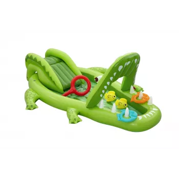 Bestway Later Gator Φουσκωτή παιδική παιδική χαρά νερού και πισίνα 2,34 m x 1,63 m x 87 cm