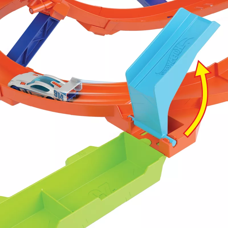 Hot Wheels Action Loop Cyclone Challenge σετ πίστας με αυτοκινητάκι κλίμακας 1:64, εύκολη αποθήκευση