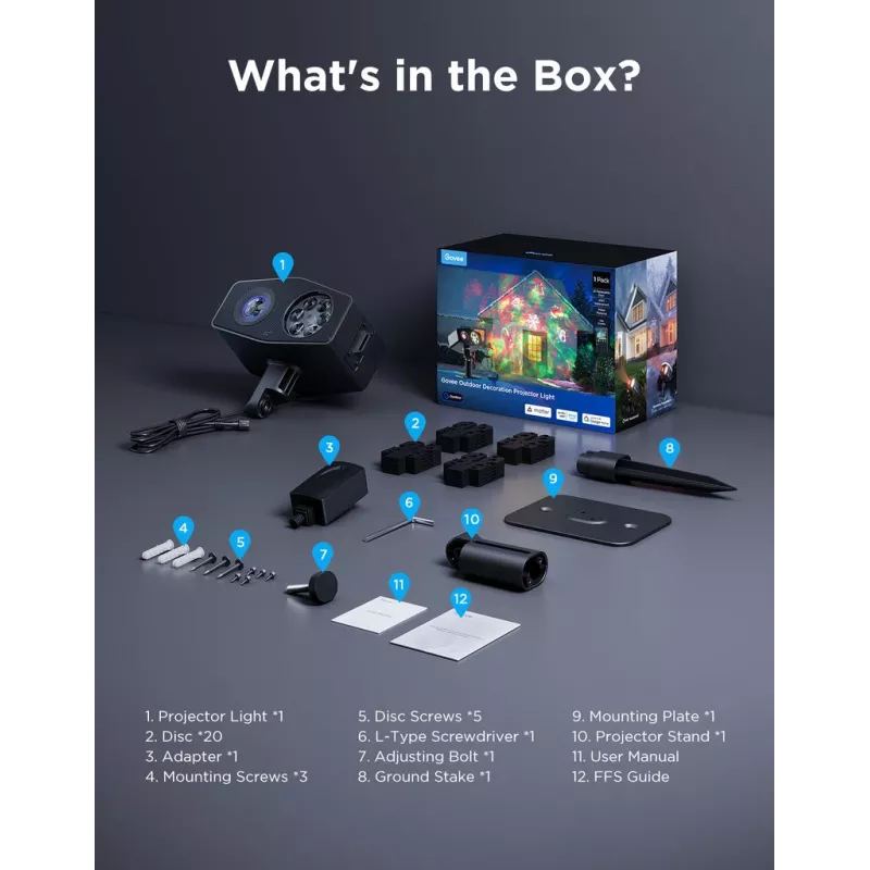 Govee H7071 έξυπνο φωτιστικό spot Wi-Fi/Bluetooth