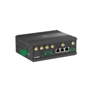 D-Link 5G IIoT Gateway, gateway κινητής τηλεφωνίας, μαύρο, Gigabit Ethernet, 10,100,1000 Mbit/s, 802.11a, 802.11b, 802.11g, Wi-Fi 4 (802.11n), Wi-Fi 5 (802.11ac), 300,866 Mbit/s