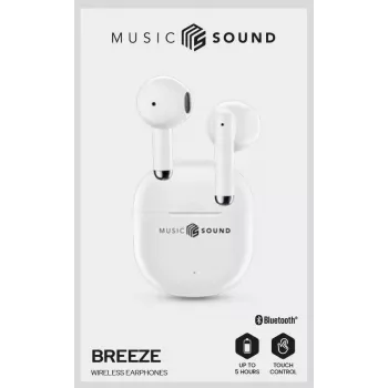 Music Sound Breeze Ασύρματα ακουστικά Bluetooth in-ear σε σχεδιασμό κάψουλας με πολύχρωμη θήκη